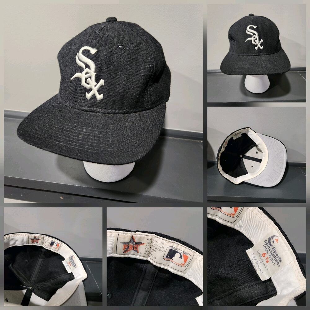 VTG Chicago White Sox Sports Specialties Fitted 6 7/8 Wool MLB Hat Cap USA Made